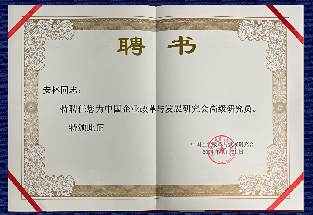 中國(guó)企業(yè)改革與發(fā)展研究會(huì)高級(jí)研究員——安林